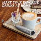 SIMPLETASTE Milk Frother Handheld Electric Foam Maker Battery Operated