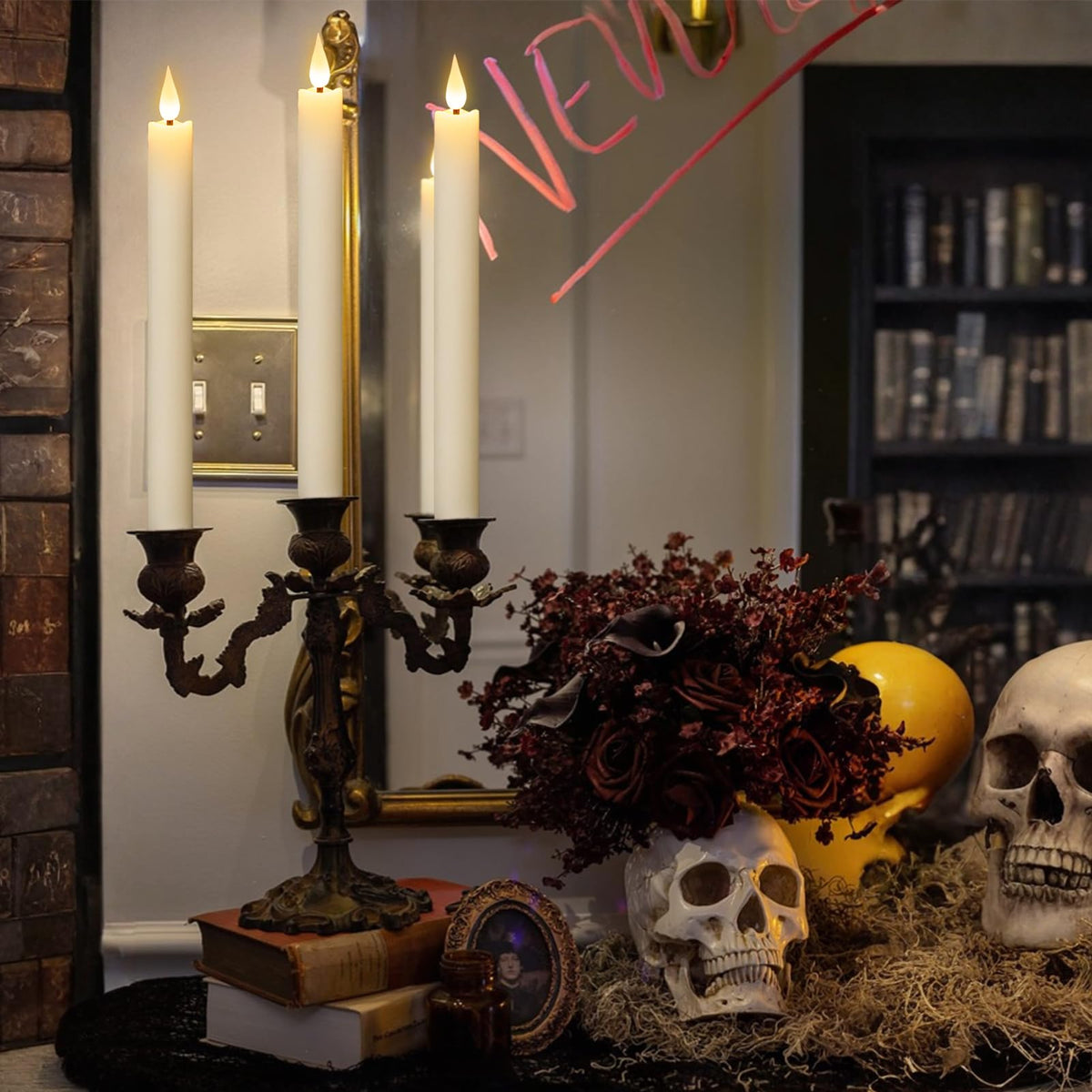 GenSwin 10.8" Flameless Floating Candles Wand Halloween Decorations