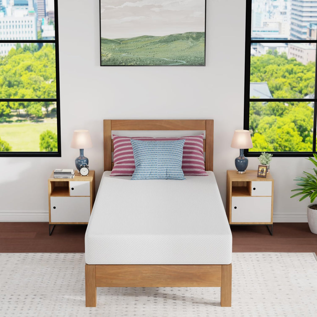 FDW | 5 Inch Twin Mattress | Medium Firm | Gel Memory Foam | White