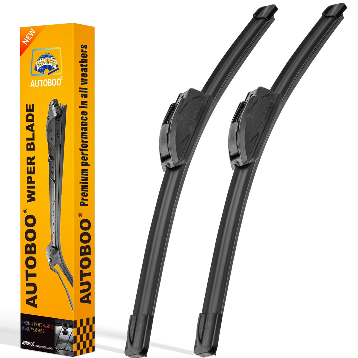 AUTOBOO 26" and 18" Windshield Wipers Blades (Pack Of 2)