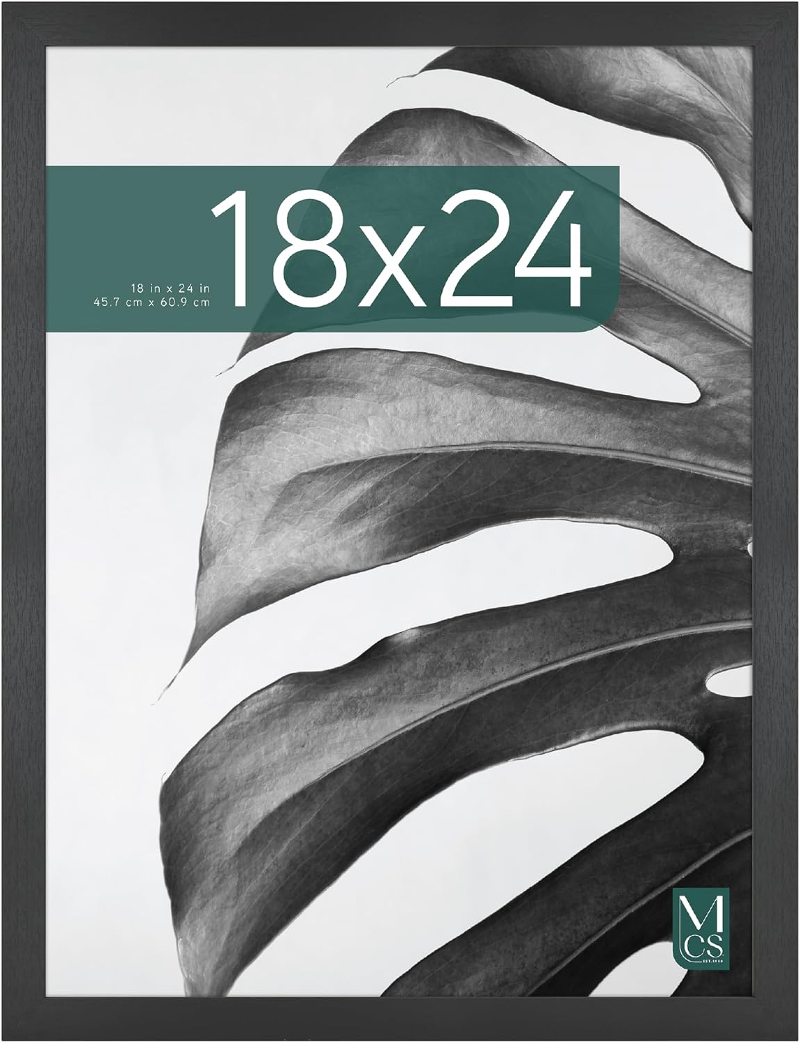 MCS Studio Gallery Poster Frame, 18x24, Black Woodgrain, 1-Pack