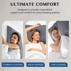 JOLLYVOGUE Firm King Size Pillows Set of 4, Cooling Supportive Bed Pillows with Oeko-Tex Certified Soft Down Alternative Fill, Luxury Hotel Quality for Back, Stomach and Side Sleepers