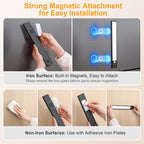 Gritin 10.2inch Under Cabinet Lighting Rechargeable 2 Pack