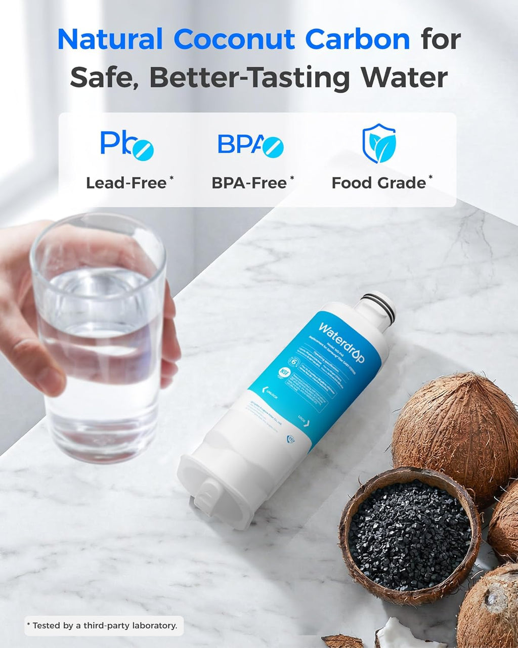 Waterdrop WD-F45 Water Filter, Replacement for Samsung® DA97-17376B, 3 Pack