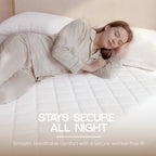 Twin Mattress Pad, Quilted Mattress Protector Topper fits 16" Deep Pocket