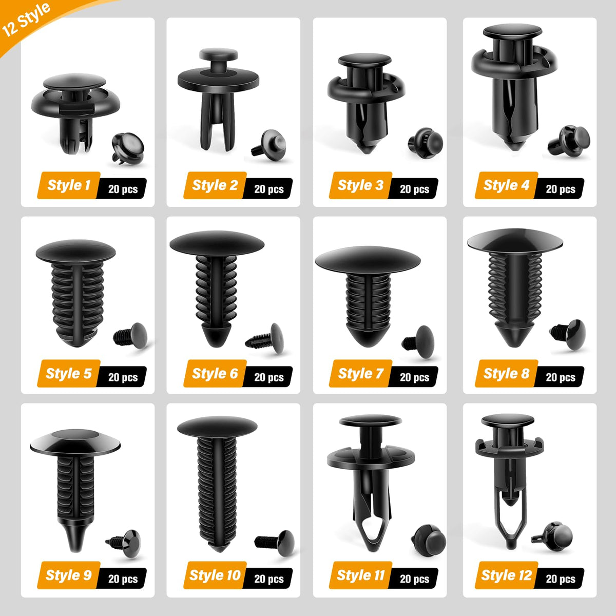 GOOACC 238Pcs Auto Trim Removal Tool and Push Pin Retainer Clip Set