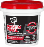 DAP Fast 'N Final Lightweight Spackling, White, 8 Oz (7079812140)