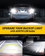 AUXITO 194 LED Bulbs for License Plate Light 168 175 2825 W5W T10 24-SMD 3014 Chipsets 6000K White for Car Dome Door Map Dash Courtesy Cargo License Plate Lights, Pack of 2