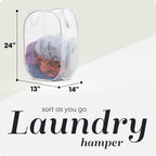 Handy Laundry Collapsible Mesh Pop-Up Hamper with Side Pocket