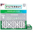 Filterbuy 12x14x1 Air Filter MERV 8 Dust & Allergy Defense (2-Pack)
