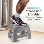 Handy Laundry Folding Step Stool 9 Inch, Pink, Non-Slip Holds 300 lbs
