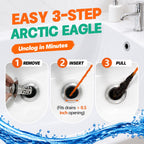 Drain Snake Hair Drain Clog Remover - 3 Pack Shower Sink Unclogger Tool