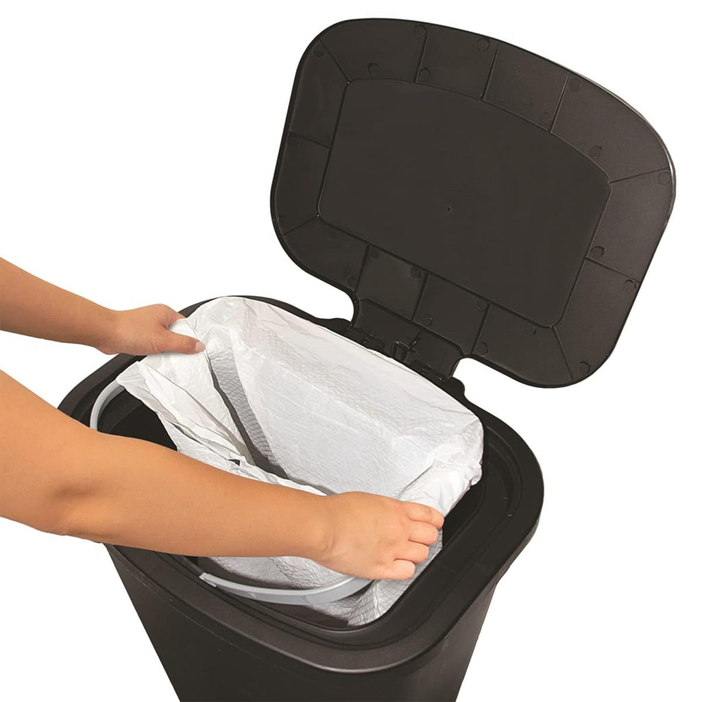 Glad Trash Can with Clorox Odor Protection | Plastic Bin, 13 Gal, Black
