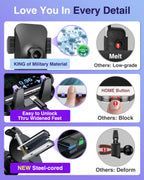 VANMASS【85+LBS Strongest Suction & Military-Grade Ultimate Car Phone Mount【Patent Safety Certs】 Cell Phone Holder for Dash Windshield Vent for iPhone 18 17 Pro Max Automobile Interior Sets, Ink Black