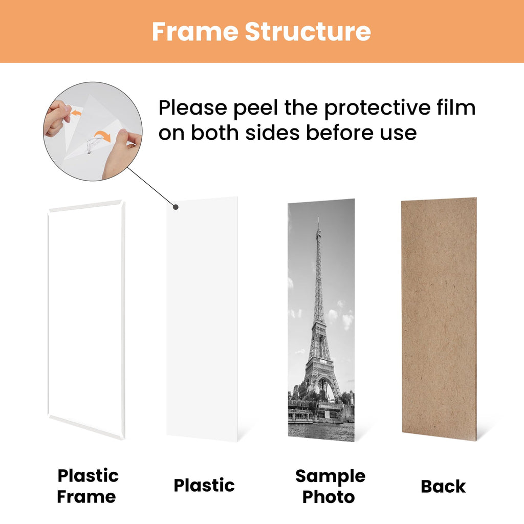 upsimples 12x16 Poster Frame, Easy Slide-In Assembly, White, 3 Pack
