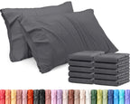 Pillow Covers Standard Set of 4, Soft and Comfy Pillow Cases, Purple