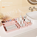 A-LuGei 【Military Grade】 Drawer Organizer for Vanity Bathroom Makeup Desk