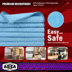 AIDEA Microfiber Cleaning Cloth-50PK, Microfiber Towels for Cars, 12"×12"