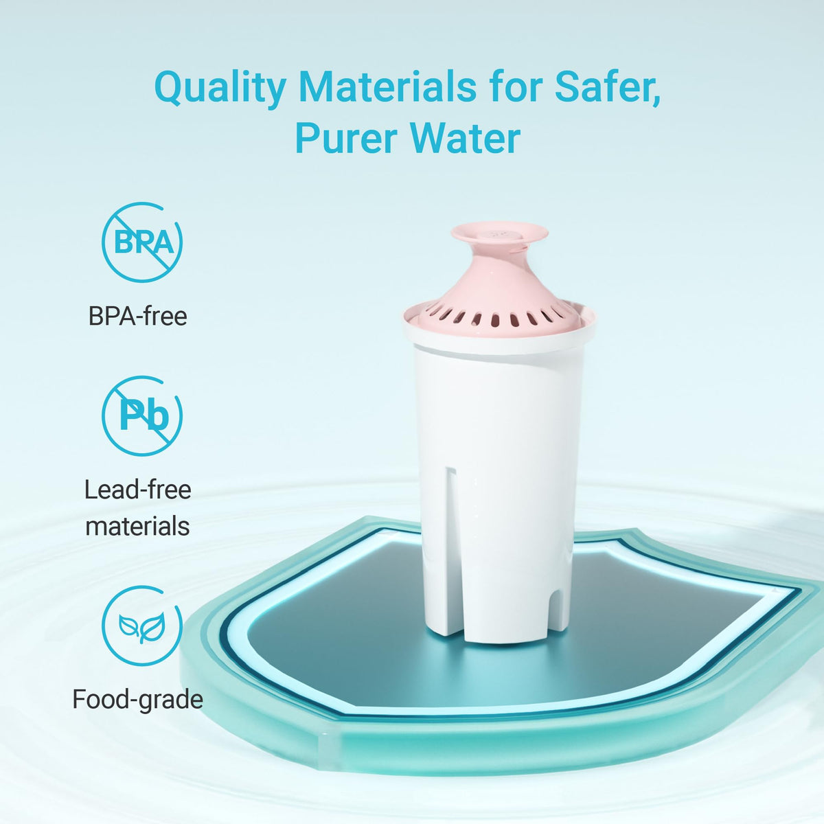 AQUA CREST Filter Replacement for Brita® Water Pitcher & Dispenser, 3 Pack