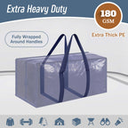 6 Pack Extra Heavy Duty Large Moving Bags with Strong Zipper, Dark Blue