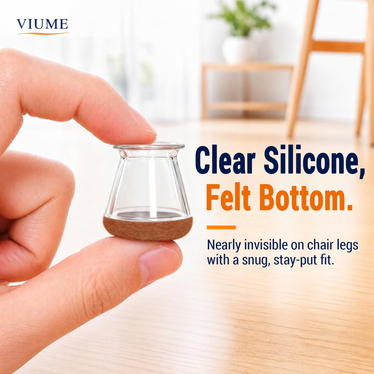 VIUME 24 Pcs Chair Leg Floor Protectors for Hardwood Floors Round