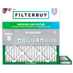 Filterbuy 12x14x1 Air Filter MERV 8 Dust & Allergy Defense (2-Pack)