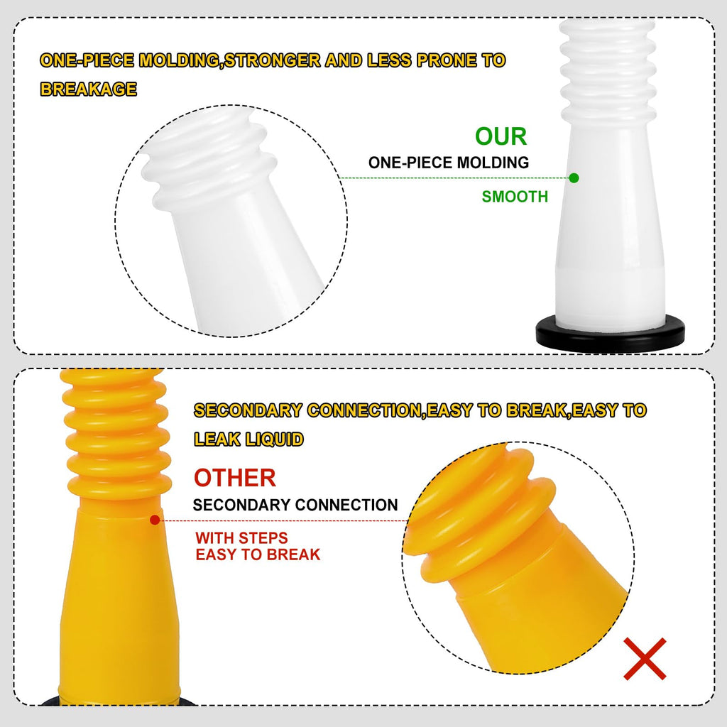 Gas Can Spout Replacement Kit, Gas Can Nozzle Replacement (2 Kits-Yellow)