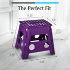 Handy Laundry Folding Step Stool 9 Inch, Pink, Non-Slip Holds 300 lbs