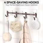 YASONIC Shower Caddy Adhesive, Rustproof Shower Shelves for Inside Shower
