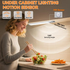 Under Cabinet Lighting Wireless, 15inch Motion Sensor Light, 3Pack-Black