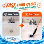 Drain Snake Hair Drain Clog Remover - 3 Pack Shower Sink Unclogger Tool