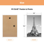 upsimples 12x16 Poster Frame, Easy Slide-In Assembly, White, 3 Pack