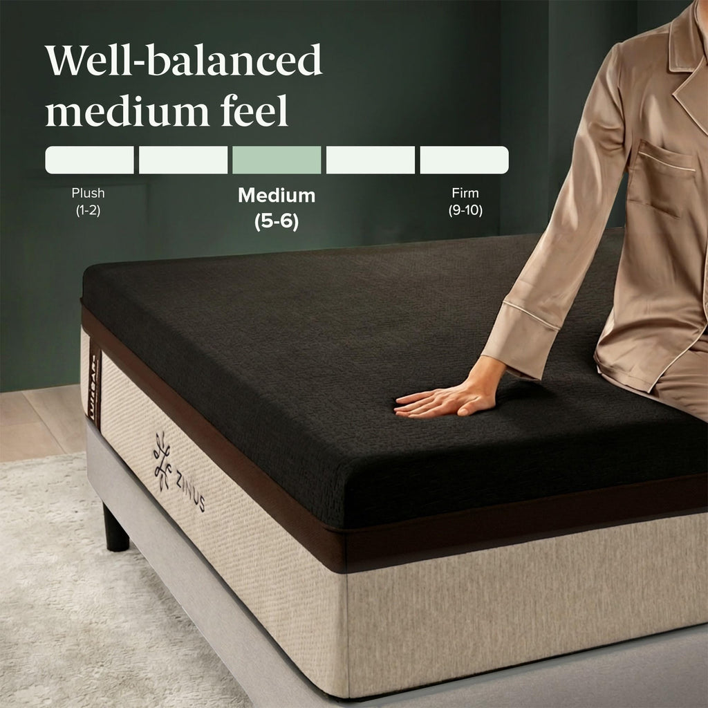 Zinus 14 Inch King Lumbar+ Premium Memory Foam Mattress, Medium