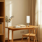 Fenmzee Bedside Table Lamp for Bedroom - Dimmable Touch, USB A+C, AC Outlet