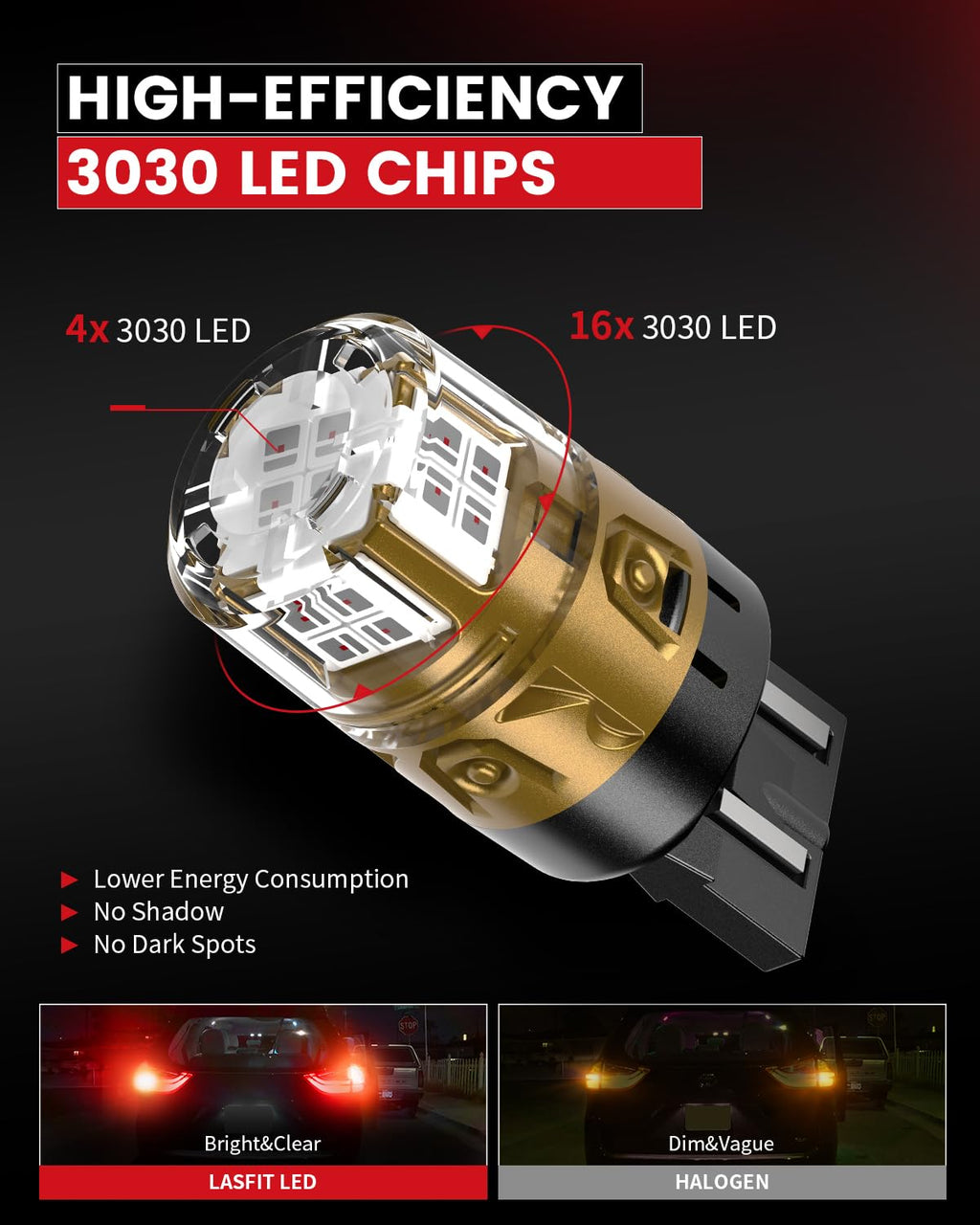 LASFIT 194 LED Bulb T10 168 192 White Bright for License Plate Bulb 2 PCS