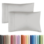 King Pillow Cases Set of 2 - Ultra Soft Cozy Pillowcase Covers - White