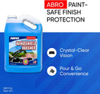 ABRO Windshield Washer Fluid 1 Gallon, Streak-Free Bug Remover, 1 Pack