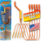 FlexiSnake Drain Weasel Sink Snake Hair Clog Remover Tool Kit, 5 Wands