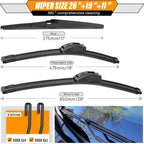 AUTOBOO Windshield Wiper Blade Replacement for Toyota RAV4 Mazda 5