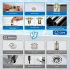 Hibbent Upgraded 3 in 1 Bathroom Sink Drain Strainer, Pop Up Stopper