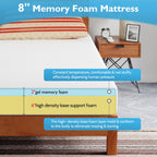 FDW | 5 Inch Twin Mattress | Medium Firm | Gel Memory Foam | White
