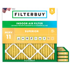 Filterbuy 20x20x1 Air Filter MERV 11 Pet & Allergy Defense (4-Pack)