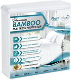PlushDeluxe Bamboo Waterproof Mattress Protector, King Size, Ultra Soft