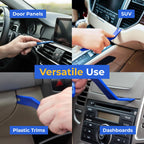 Auto Trim Removal Tool Kit (No Scratch Plastic Pry Kit), 5 Piece Set for Door Panel Removal Tool, Car Clips, Push Rivets, Molding, Dashboards, Interior Trim Tools, Red