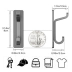 pickpiff 13LB Strong Stick-on Hooks for Coat & Towel, Black 4 Pack