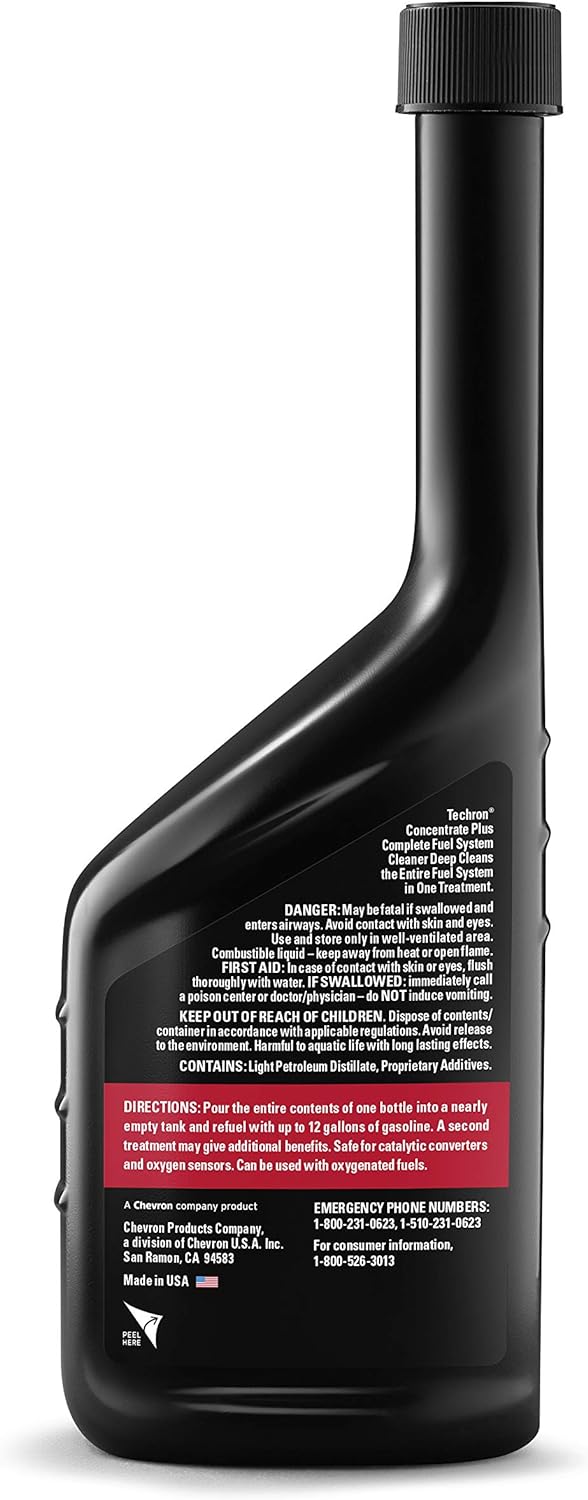 Chevron 67740-CASE Techron Concentrate Plus Fuel System Cleaner - 12 oz. (Pack of 6)
