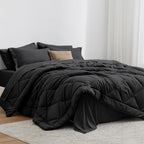 Love's cabin Twin Comforter Set, 5 Pieces Bed in a Bag, Aqua