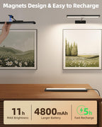 EZVALO Picture Light for Wall, 13'' Rechargeable Magnetic with Remote