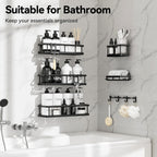YASONIC Shower Caddy Adhesive, Rustproof Shower Shelves for Inside Shower
