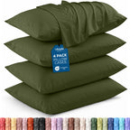 Pillow Covers Standard Set of 4, Soft and Comfy Pillow Cases, Purple